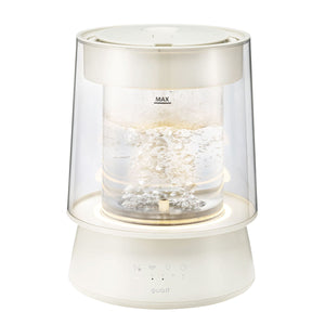 ハイパワーガラススチーム加湿器　GLASS（グラス）2.6L　アイボリー