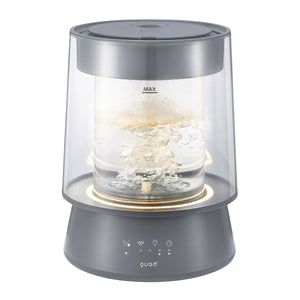 ハイパワーガラススチーム加湿器　GLASS（グラス）2.6L　グレー