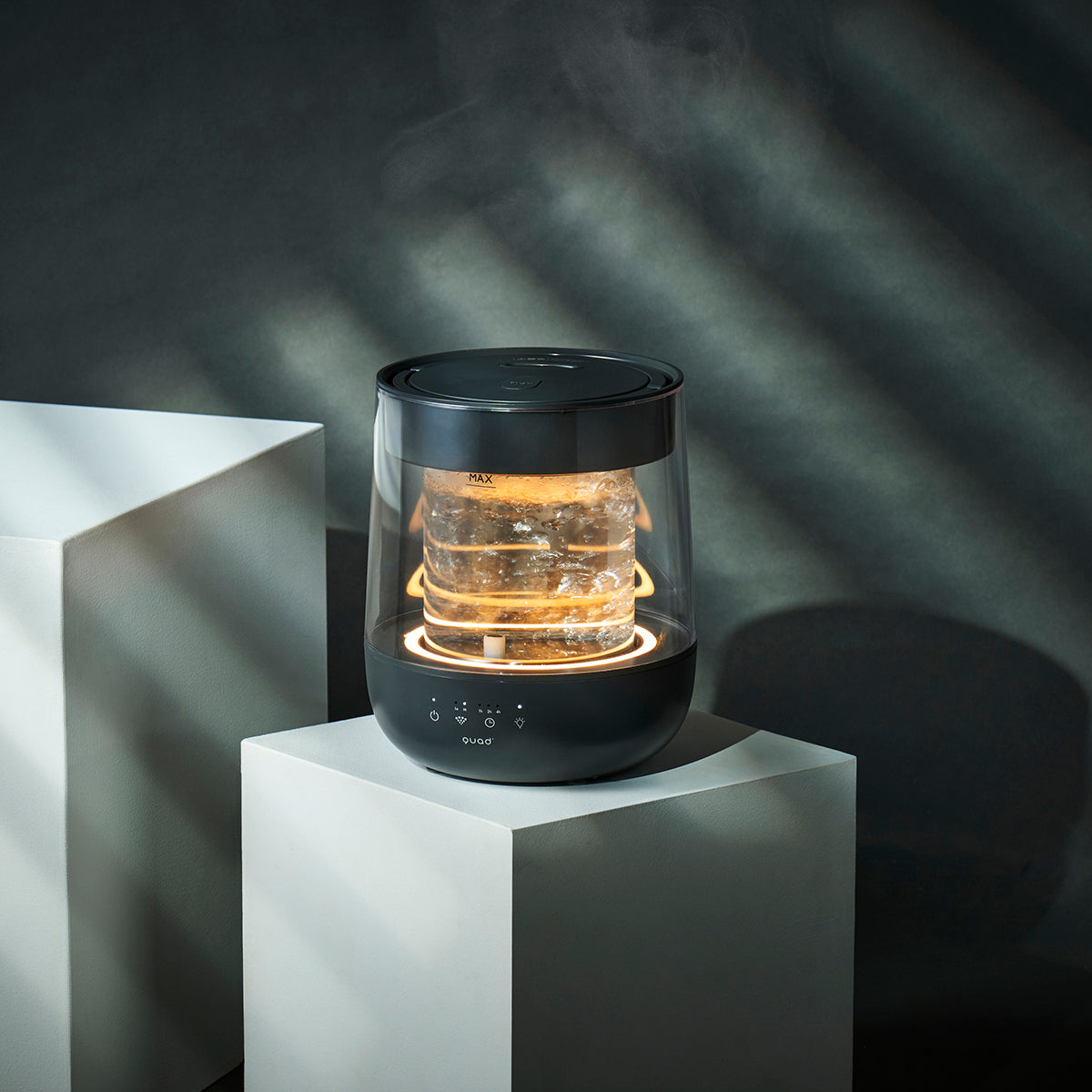 ガラススチーム加湿器　GLASS（グラス）1.7L　グレー