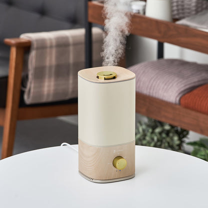 上部給水超音波式コンパクト加湿器-Premium WOOD- ホワイトウッド