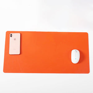 フェイクレザーデスクマット８０×４０㎝黒＋赤　Ｄ８０４０Ｐ１