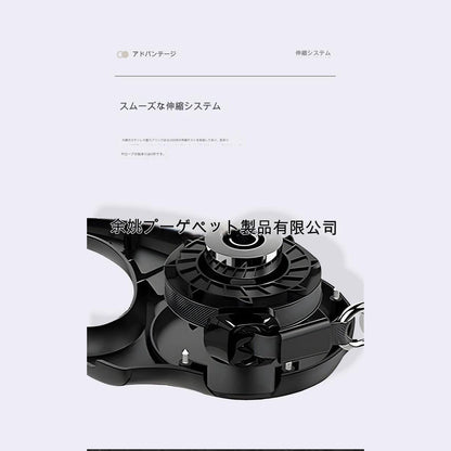 ＬＥＤライト付き伸縮リード５ｍ　パープル　ＧＧ８８０１（ＰＬ）