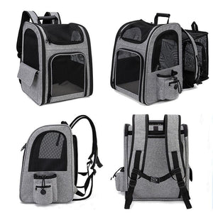 ペット拡張可能キャリーバッグ　グレー　８８０８（Ｇ）
