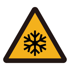 ＪＩＳ警告標識ピクトサインステッカーＷ５０　５枚セット　ＣＡＶ－１６Ｓ　低温注意