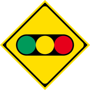 警戒標識　E２０８－２　信号機あり　エコボード６００角