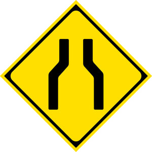 警戒標識　E２１２　幅員減少　エコボード２００角