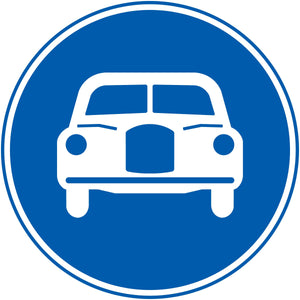 規制標識　Ｓ３２５　自動車専用　ステッカーφ６００