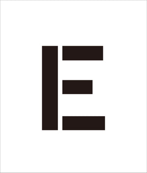 吹付けプレート　ステンシル　文字高１００　アルファベット　Ｅ