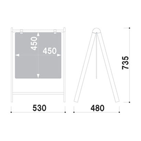 バリケードサイン　Ｂ－４５０　ホワイト　本体のみ