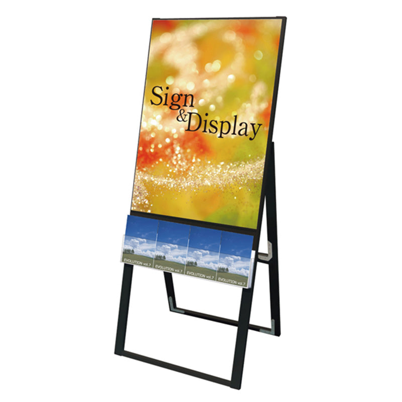 ブラックパンフレットケーススタンド看板　片面　ポスター上　Ａ１　ＢＰＣＳＫＵ－Ａ１Ｋ