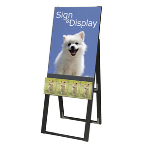 ブラックパンフレットケーススタンド看板　片面　ポスター上　Ａ２　ＢＰＣＳＫＵ－Ａ２Ｋ