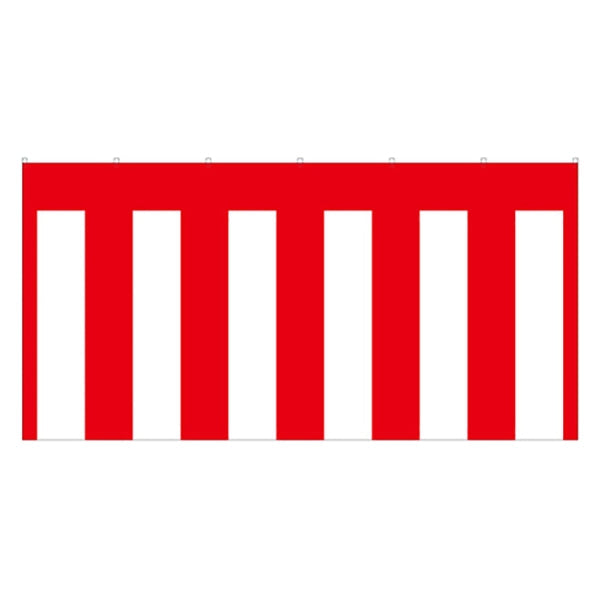 紅白幕　トロピカル　高さ１８００ｍｍ　２間（３６００ｍｍ幅）