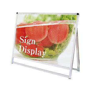 バリウススタンド看板　Ａ０ヨコ　ロー　片面　シルバー　ＶＡＳＫＡＣ－Ａ０ＹＬＫ