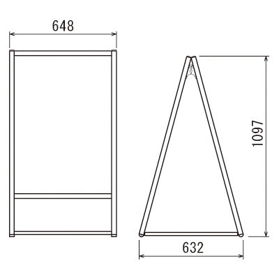 アルモード　ポスタースタンド２８１４　Ａ１　両面　ブラック