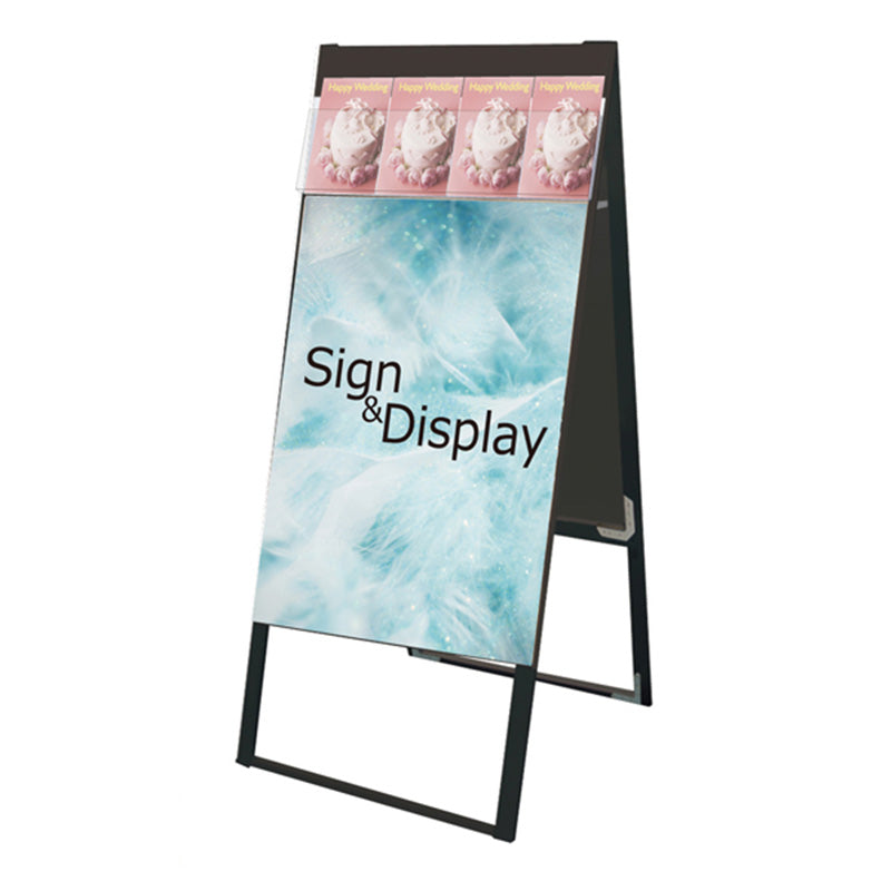 ブラックパンフレットケーススタンド看板　両面　ポスター下　Ａ１　ＢＰＣＳＫＤ－Ａ１Ｒ