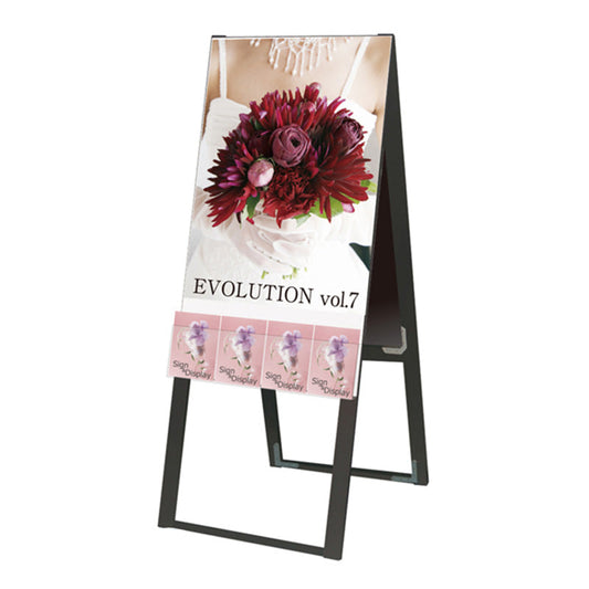 ブラックパンフレットケーススタンド看板　両面　ポスター上　Ａ２　ＢＰＣＳＫＵ－Ａ２Ｒ