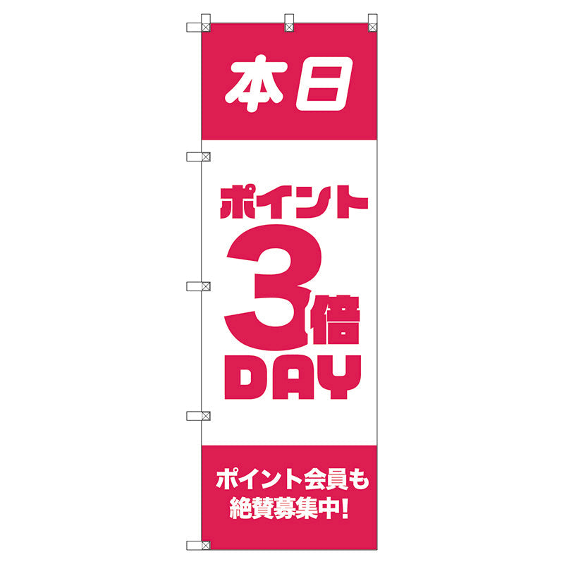 のぼり旗セット　　ポイント３倍デーＢ　（枚数は1～9枚で選択）