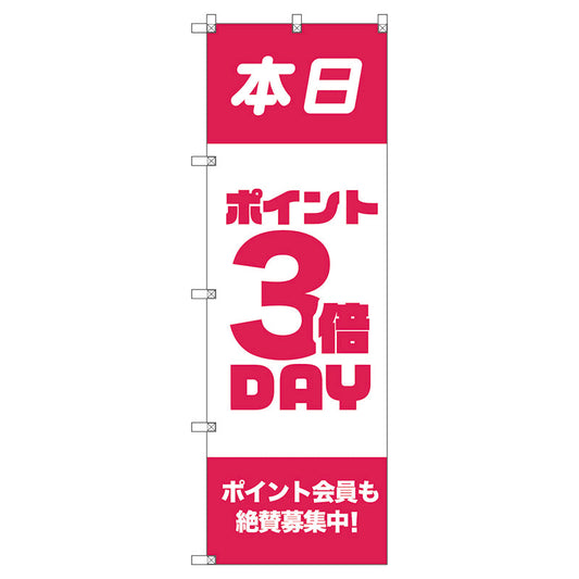 のぼり旗セット　　ポイント３倍デーＢ　（枚数は1～9枚で選択）