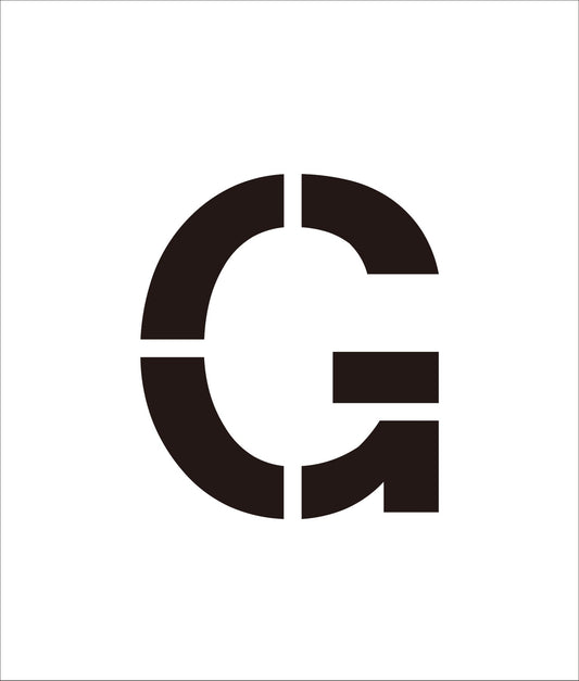 吹付けプレート　ステンシル　文字高３００　アルファベット　Ｇ