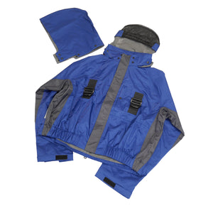 ＨＷ－０１　フルハーネス対応　レインジャケット　高所作業向け　ネイビー