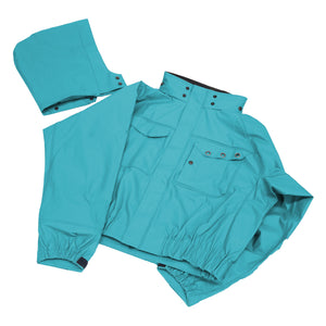 ＭＷ－０１Ｊ　腰ベルト対応　レインジャケット　土木作業向け　ターコイズ