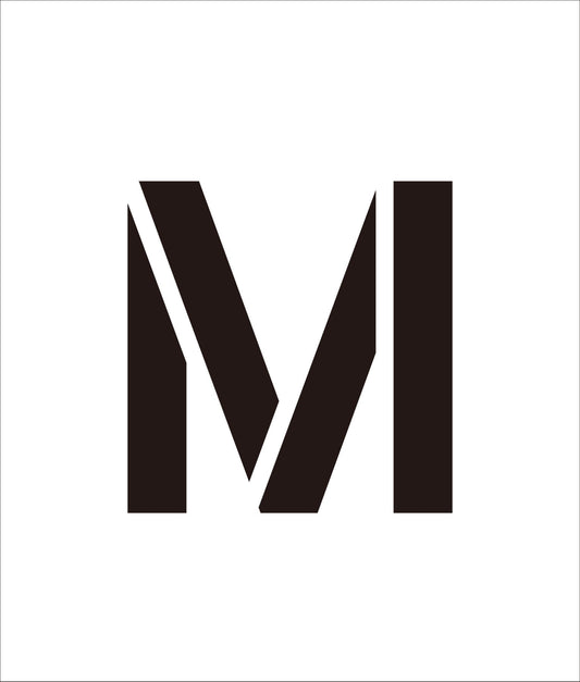 吹付けプレート　ステンシル　文字高２００　アルファベット　Ｍ