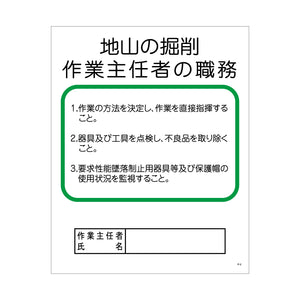 Ｐー２　地山の掘削作業主任者の職務