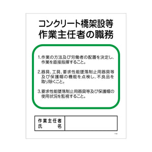 Ｐー３６　コンクリート橋架設等作業主任者の職務
