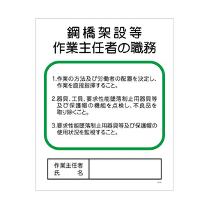 Ｐー３７　鋼橋架設等作業主任者の職務