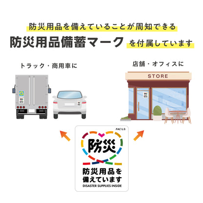 シェアする防災セット　ベーシック１０人分　マグネットＳサイズ