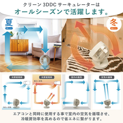 ＱＵＡＤＳ　クリーン３ＤＤＣサーキュレーター　ＰＵＲＥ　ＡＩＲ　ＤＣ　アイボリー