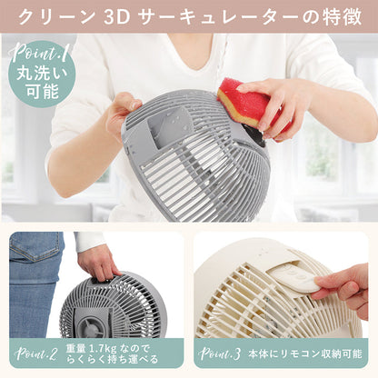 ＱＵＡＤＳ　クリーン３ＤＤＣサーキュレーター　ＰＵＲＥ　ＡＩＲ　ＤＣ　アイボリー