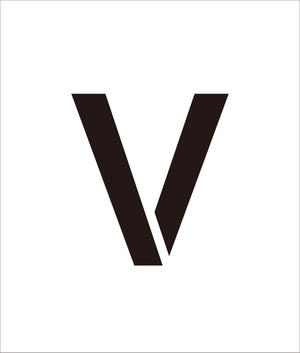 吹付けプレート　ステンシル　文字高１５０　アルファベット　Ｖ