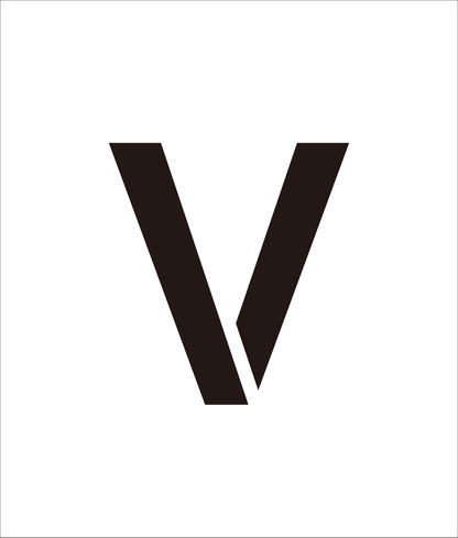 吹付けプレート　ステンシル　文字高３００　アルファベット　Ｖ