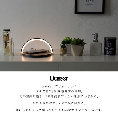 ＬＥＤインテリアライト　ワイヤレス充電機能付き　ＵＳＢ電源　調色３色　ブラック